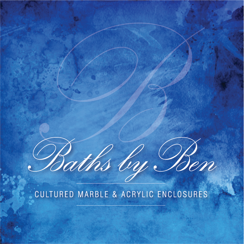 Baths By Ben Logo With Blue Splash